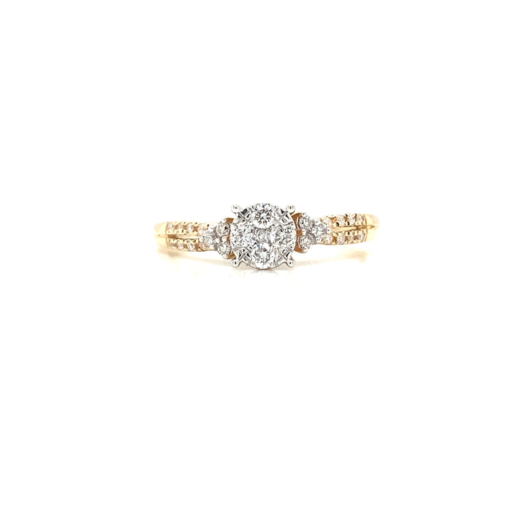 Diamond Engagement Ring in 10K Yellow Gold (1/4 ctw)