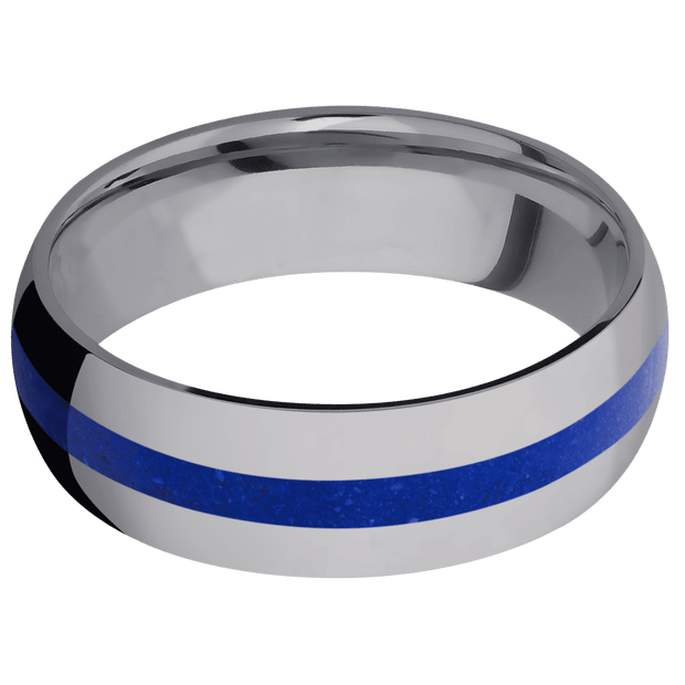 Tantalum with Polish Finish and Lapis Inlay