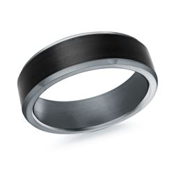 7mm Tantalum & Carbon Fiber Wedding Band (Size 10)