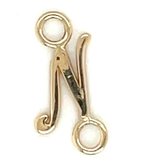 14K Yellow Gold N Initial Link