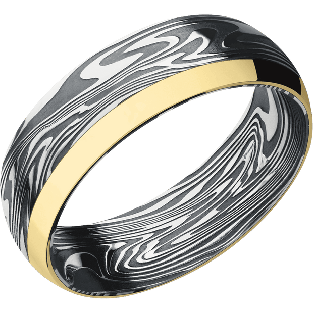 Kinetic with Acid Finish and 14K Yellow Gold Inlay