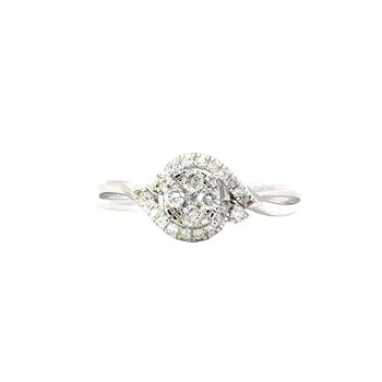 Diamond Engagement Ring in 10K White Gold (1/4 ctw)