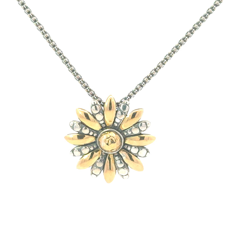 Sterling Silver/18KY Sunflower