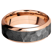 14K Rose Goldwith Polish , Polish Finish and Zirconium Inlay