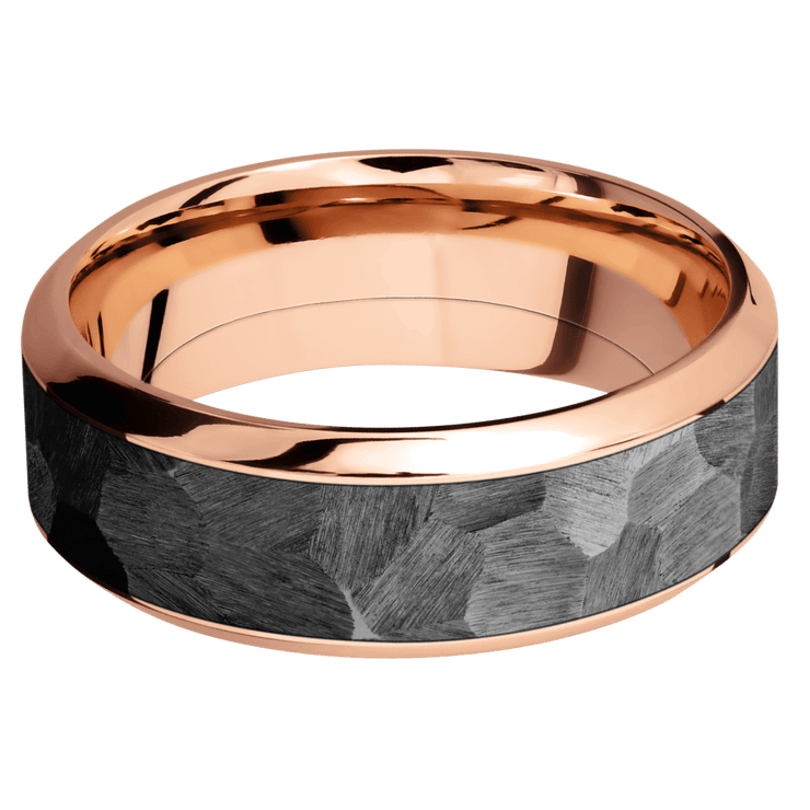 14K Rose Goldwith Polish , Polish Finish and Zirconium Inlay