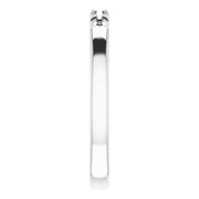 14K White 2 mm Round 5-Stone French-Set Stackable Family Ring Mounting