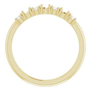 14K Yellow 3-Stone 1/8 CTW Natural Diamond Semi-Set Family Stackable Ring