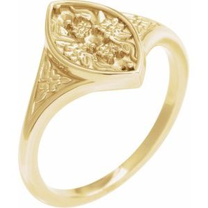14K Yellow 2 mm Round 3-Stone Vintage-Inspired Family Ring Mounting