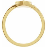 14K Yellow 2 mm Round 3-Stone Vintage-Inspired Family Ring Mounting
