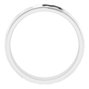 14K White 6 mm Alternative Texture Band Size 10