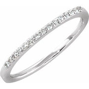 14K White 1/8 CTW Natural Diamond Anniversary Band