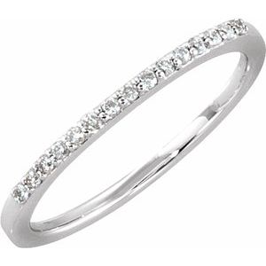 14K White 1/8 CTW Natural Diamond Anniversary Band