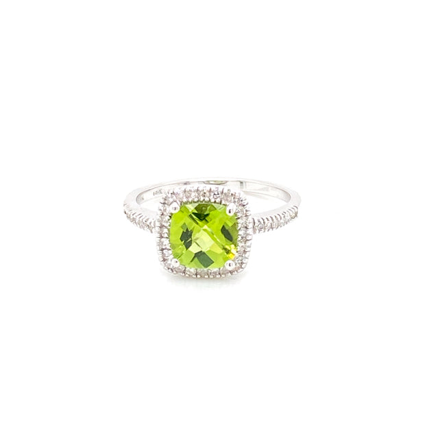 Peridot & Diamond Ring