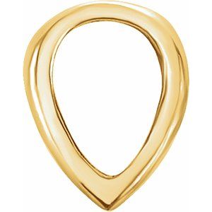 14K Yellow 3x2.25 mm ID Tapered Bail