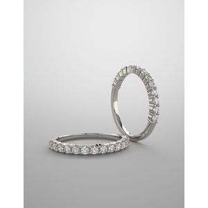 14K White  1.5 mm Square Anniversary Band Mounting