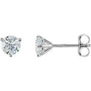 14K White 3/4 CTW Diamond Stud Earrings