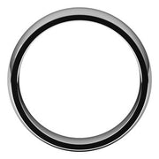 14K White 5 mm Half Round Comfort Fit Light Band Size 10