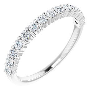 14K White  1.5 mm Square Anniversary Band Mounting