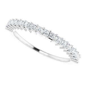 14K White  1.5 mm Square Anniversary Band Mounting
