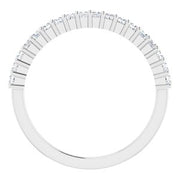14K White  1.5 mm Square Anniversary Band Mounting