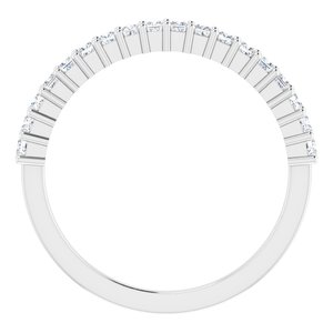 14K White  1.5 mm Square Anniversary Band Mounting