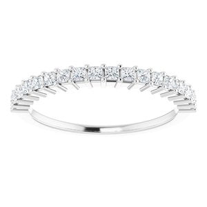 14K White  1.5 mm Square Anniversary Band Mounting