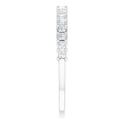 14K White  1.5 mm Square Anniversary Band Mounting