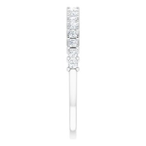 14K White  1.5 mm Square Anniversary Band Mounting