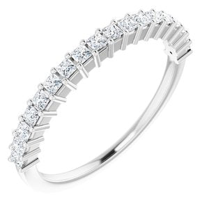 14K White  1.5 mm Square Anniversary Band Mounting