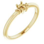 14K Yellow 3.75x2.5 mm Emerald Ring Mounting