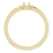 14K Yellow 3.75x2.5 mm Emerald Ring Mounting