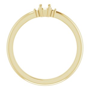 14K Yellow 3.75x2.5 mm Emerald Ring Mounting