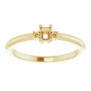 14K Yellow 3.75x2.5 mm Emerald Ring Mounting