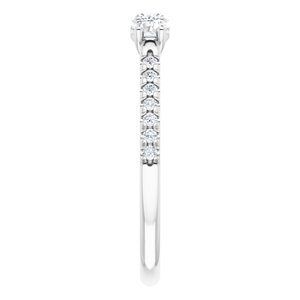 14K White 3.4 mm Round Anniversary Band Mounting