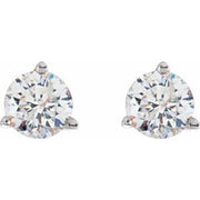 14K White 3/4 CTW Diamond Stud Earrings