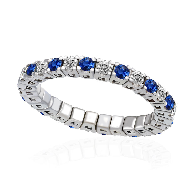 Spryng Ring Sapphire & Diamond